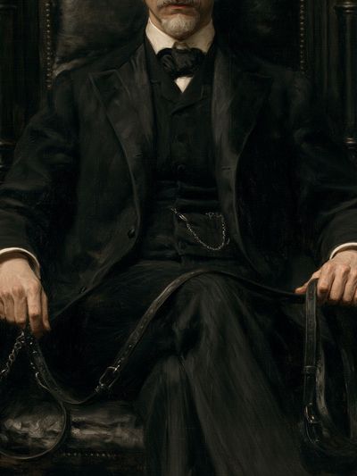 Victorian Gentleman Portrait Print. poster