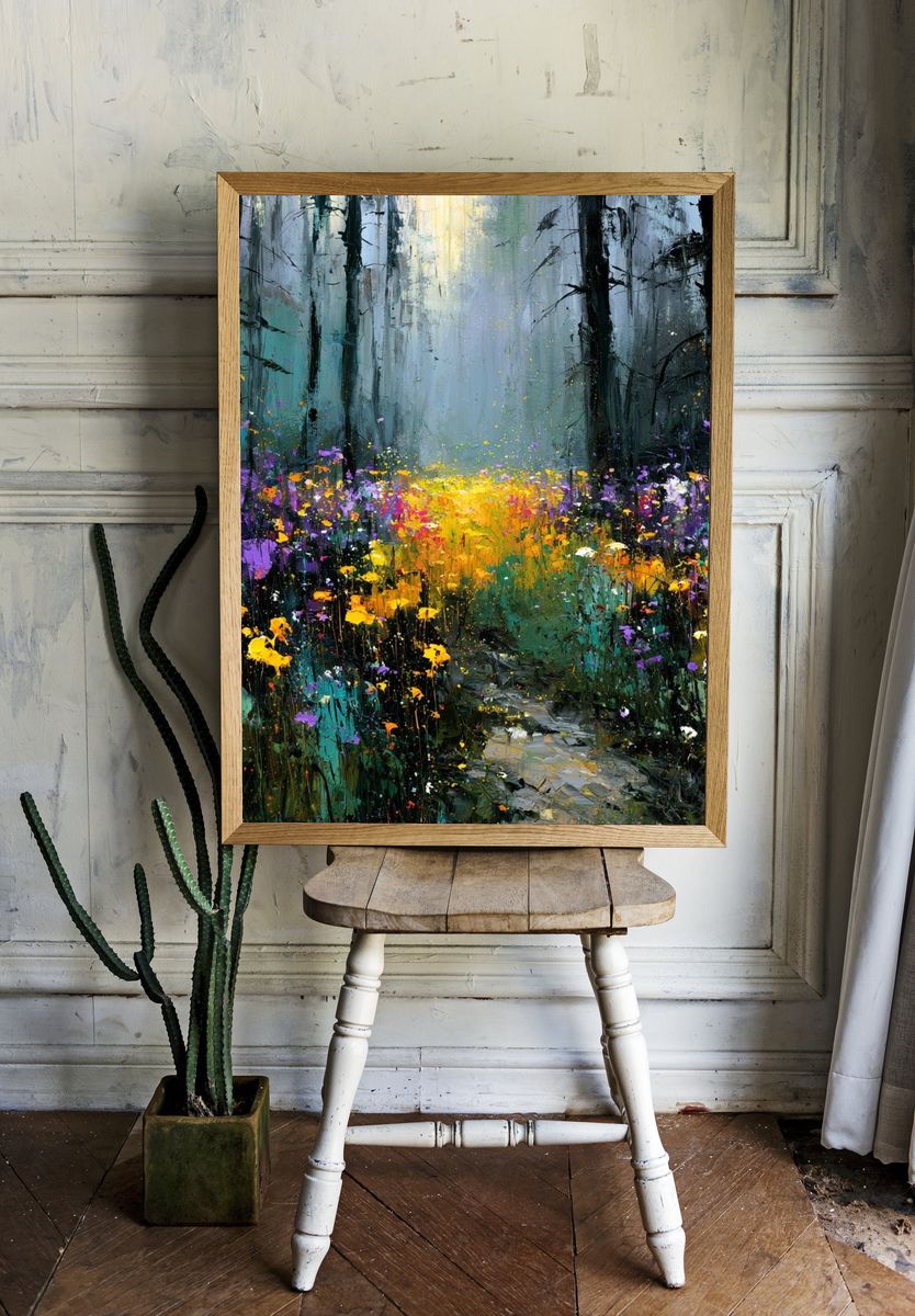 Enchanted Forest Path Fine-Art Print. room preview
