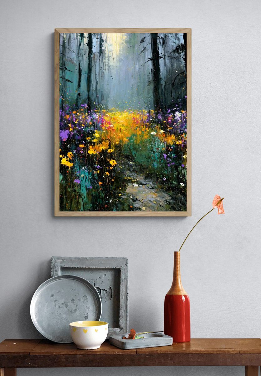 Enchanted Forest Path Fine-Art Print. — room view 3