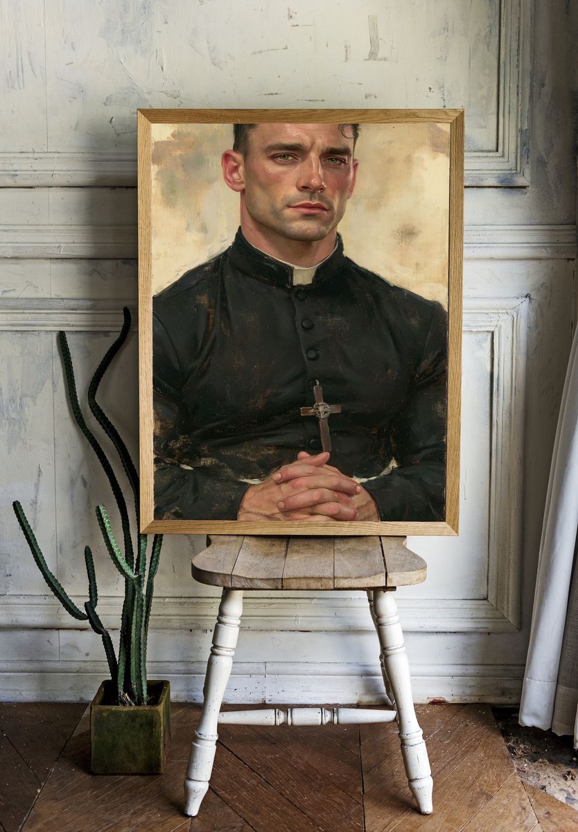 Priest Portrait Fine-Art Print. — room view 1