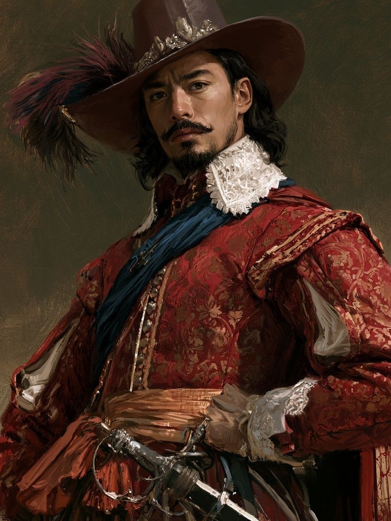 Musketeer Portrait Fine-Art Poster. poster — fine-art art