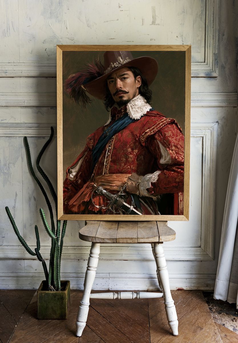 Musketeer Portrait Fine-Art Poster. — room view 1
