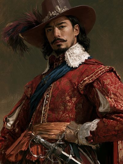Musketeer Portrait Fine-Art Poster. poster