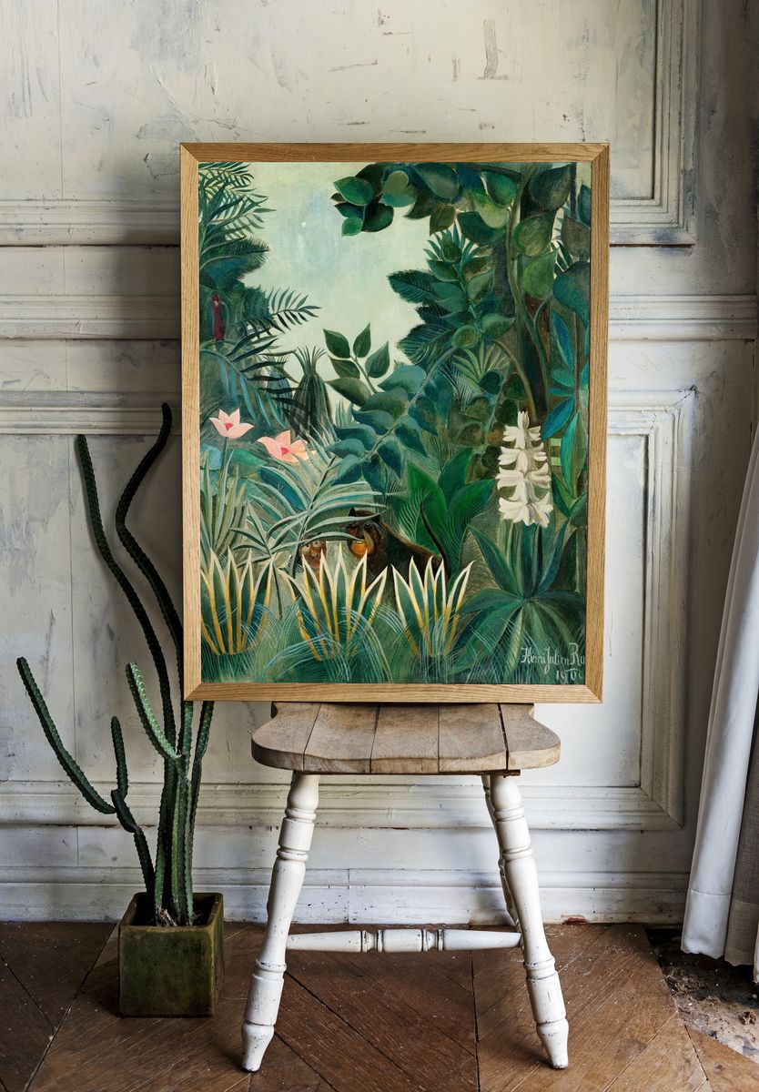 Equatorial Jungle (1909) Henri Rousseau. room preview