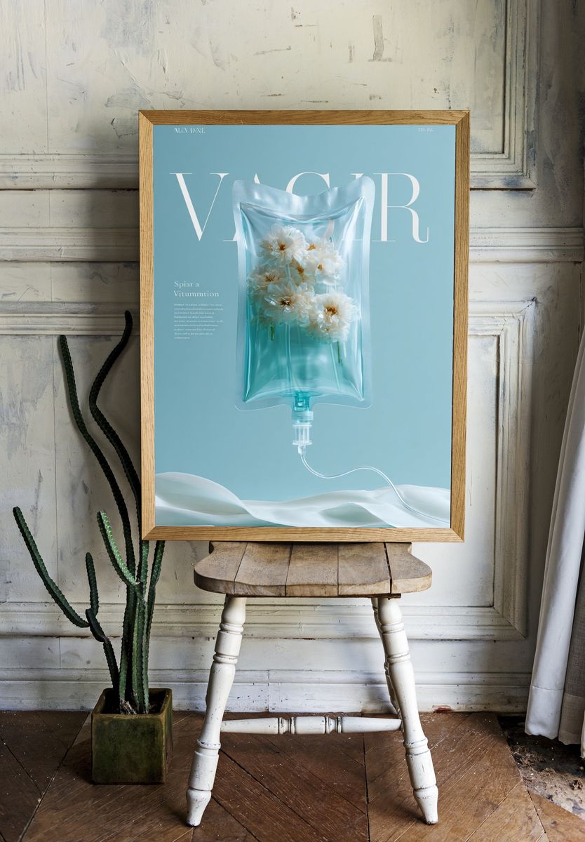 Floral IV Bag — Modern Art Print room preview