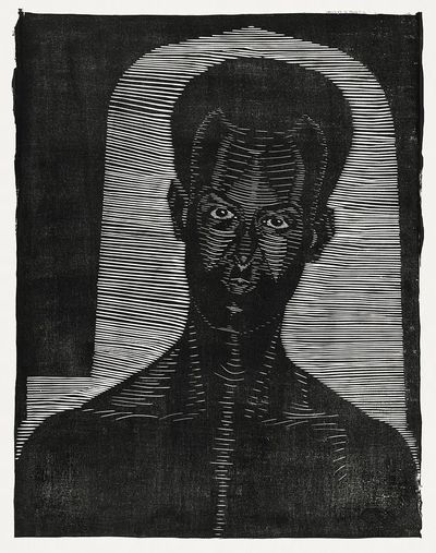 Portret van een onbekende man. poster print