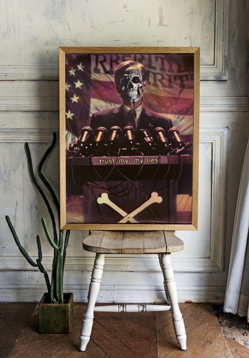 Skull Speaker Podium Poster. room preview