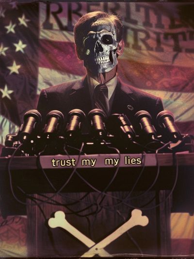 Skull Speaker Podium Poster.
