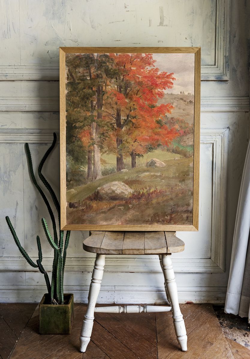 Woods Autumn (1865) vintage nature. room preview