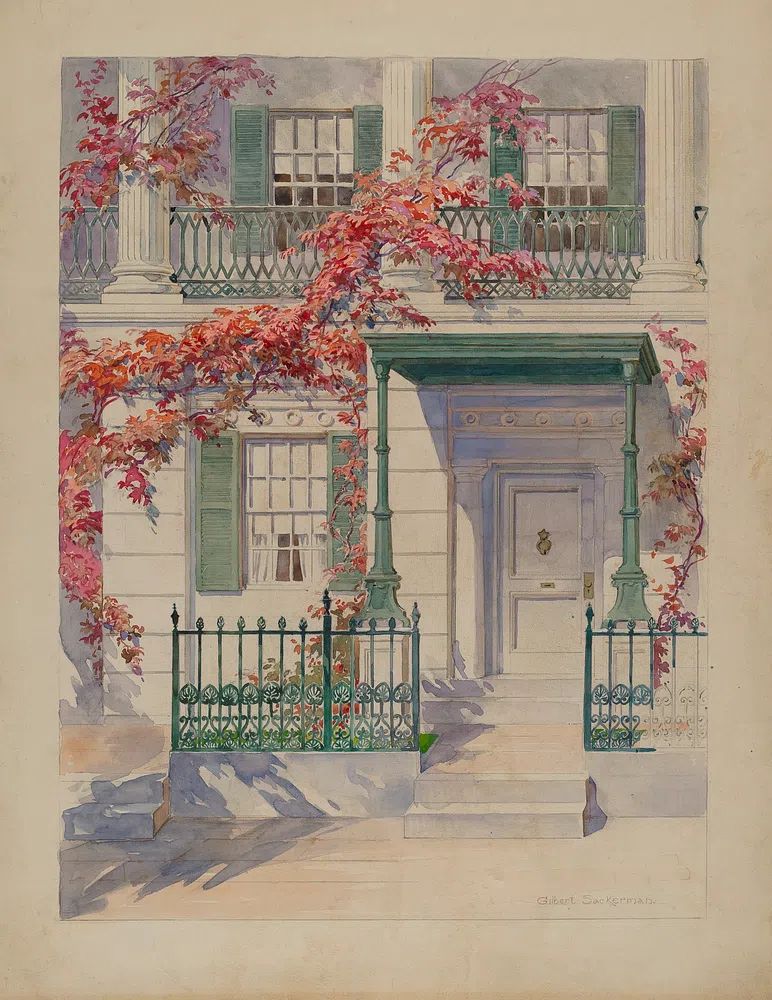 Charming Victorian House — Fine Art Print. poster detail