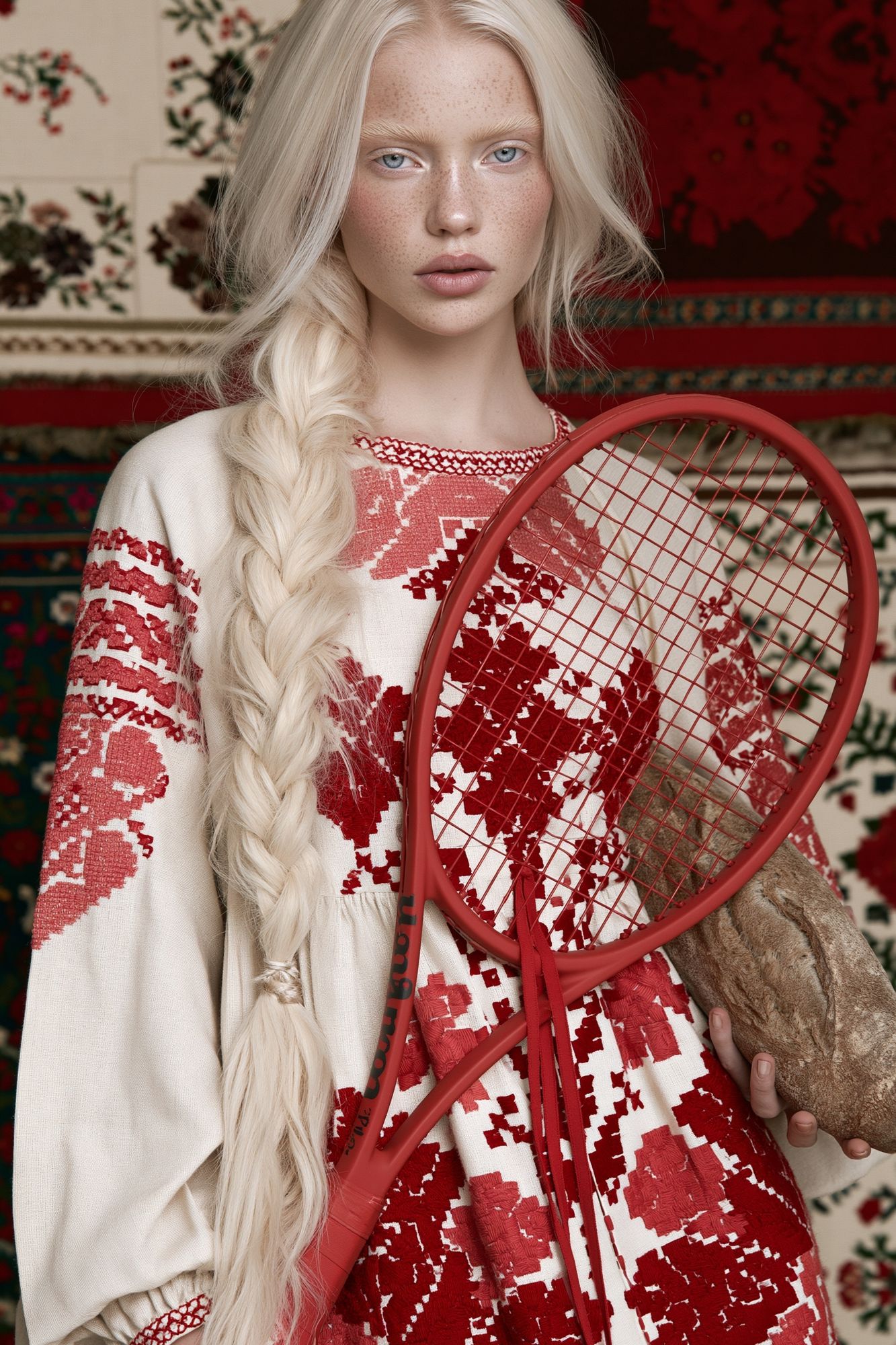 Red Fashion Portrait Poster. poster detail
