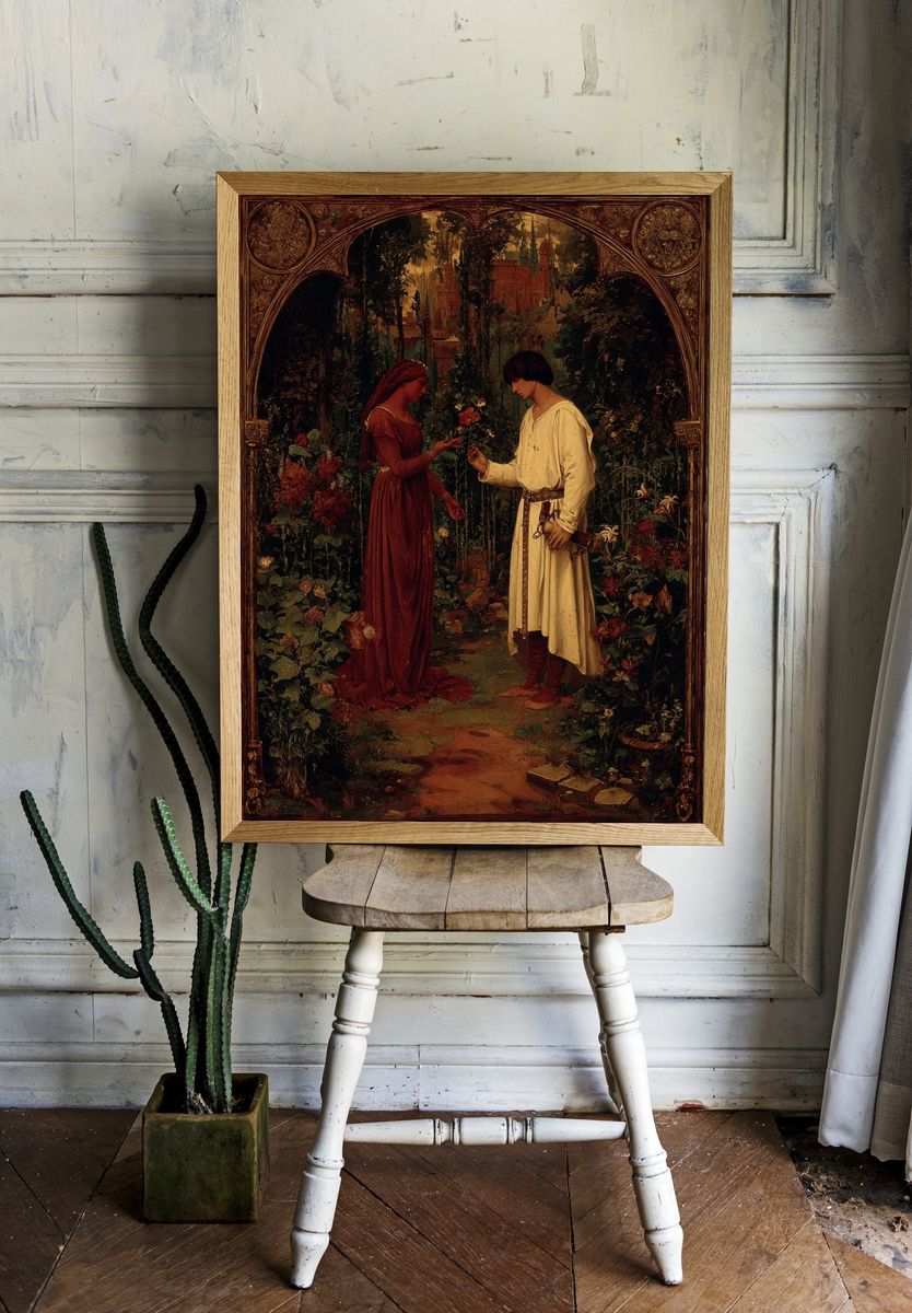 Romantic Garden Encounter Fine-Art Print room preview