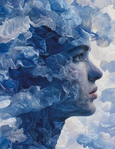 Blue Dream Portrait Print. poster print