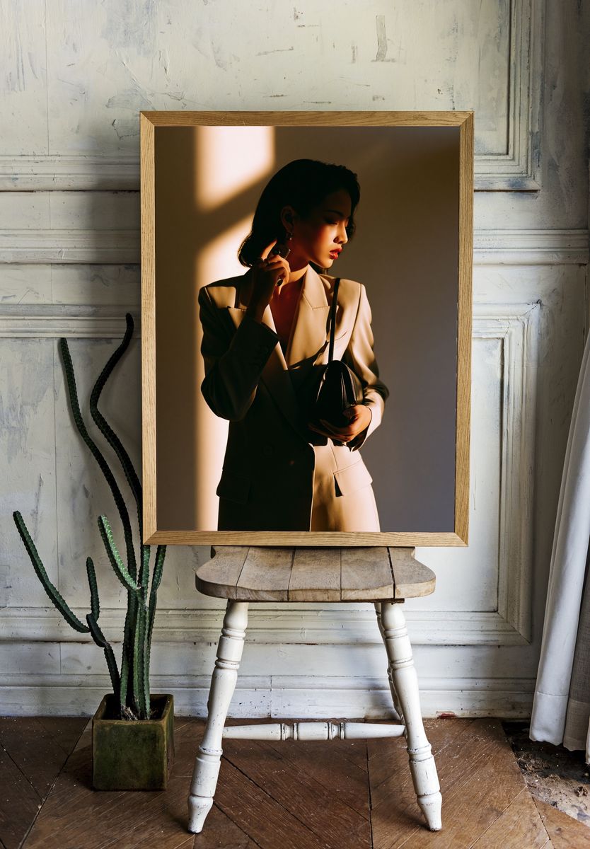 Golden Hour Fashion Portrait Poster. room preview