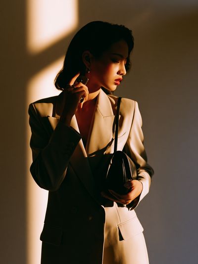Golden Hour Fashion Portrait Poster. poster