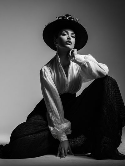 Fashion Portrait Black-White Poster.