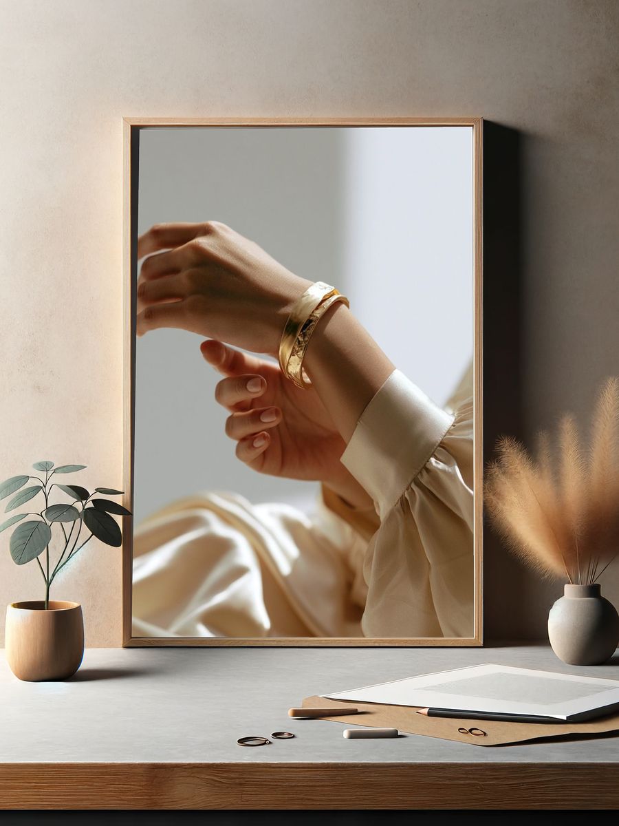 Elegant Gold Bracelet Photography Poster. — room view 2