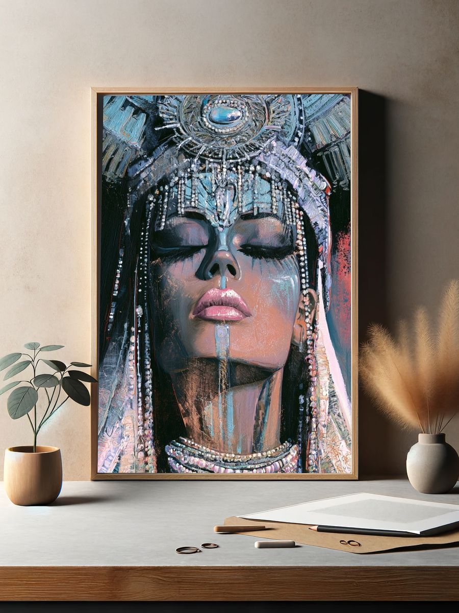 Egyptian Queen Portrait Print. — room view 2