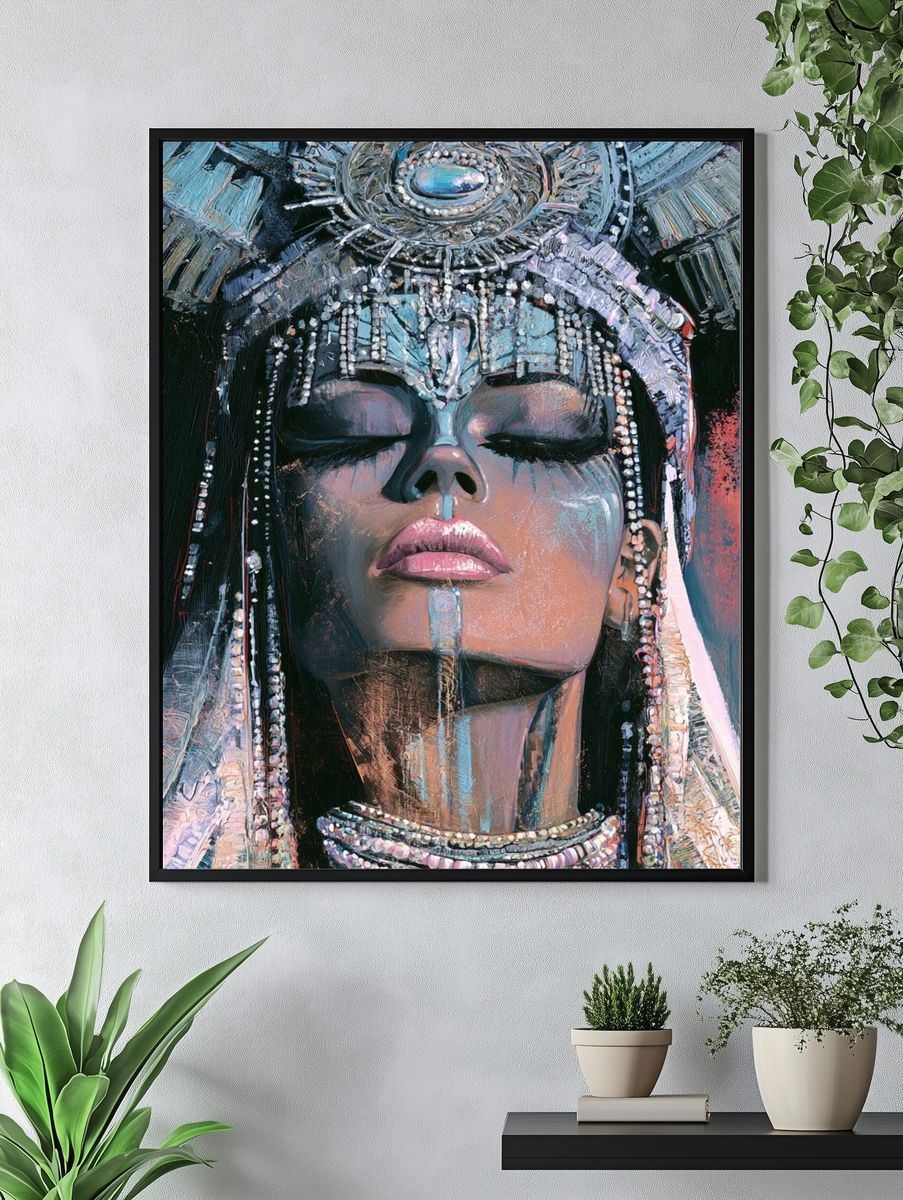 Egyptian Queen Portrait Print. — room view 4