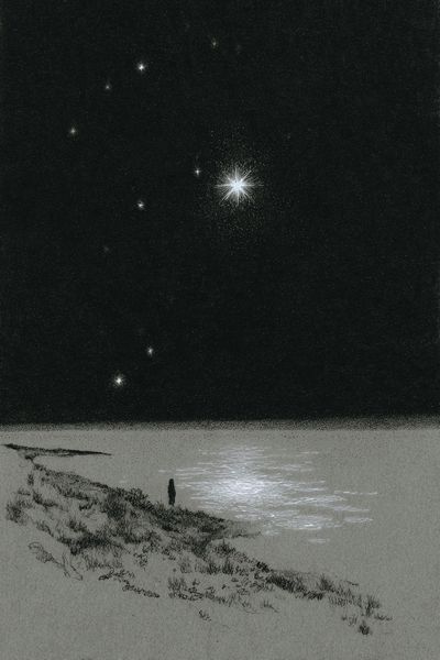Starry Night by the Shore — Fine Art Print. poster print