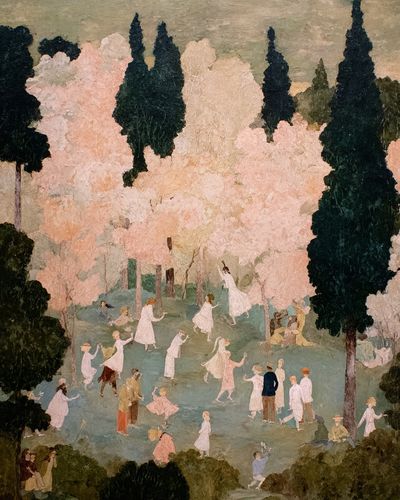 Pastel Garden Gathering Fine-Art Poster. poster print