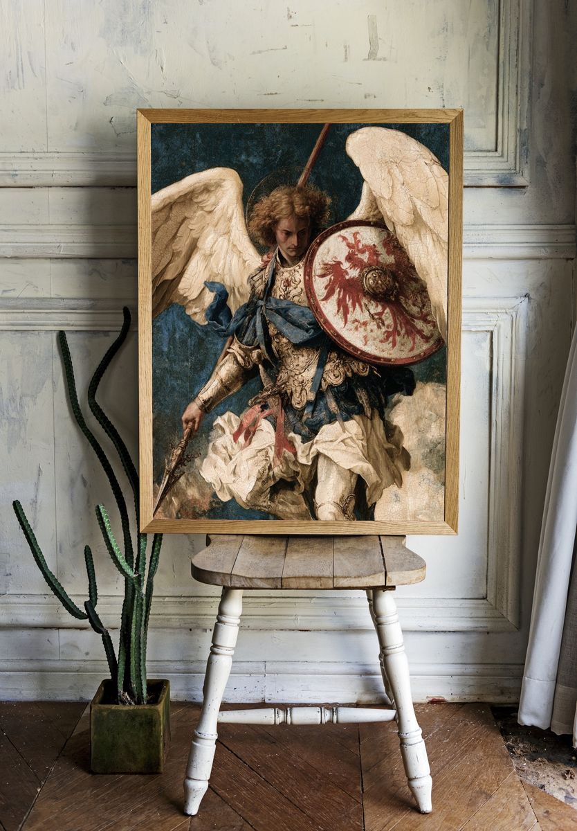 Archangel Warrior Fine-Art Print. room preview