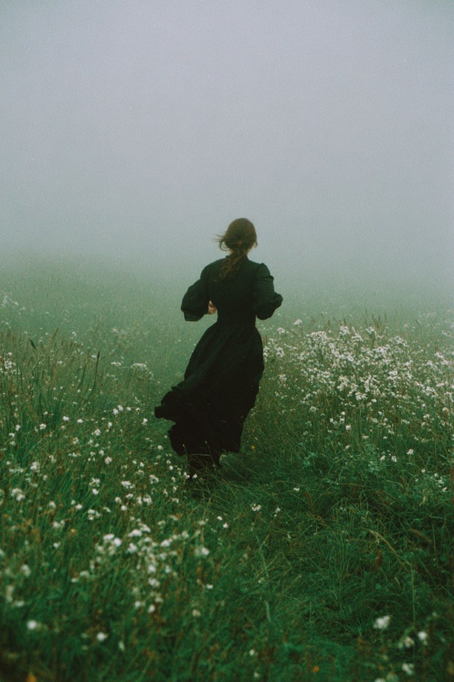 Woman in Black Dress — Fine Art Print. poster — fine-art art