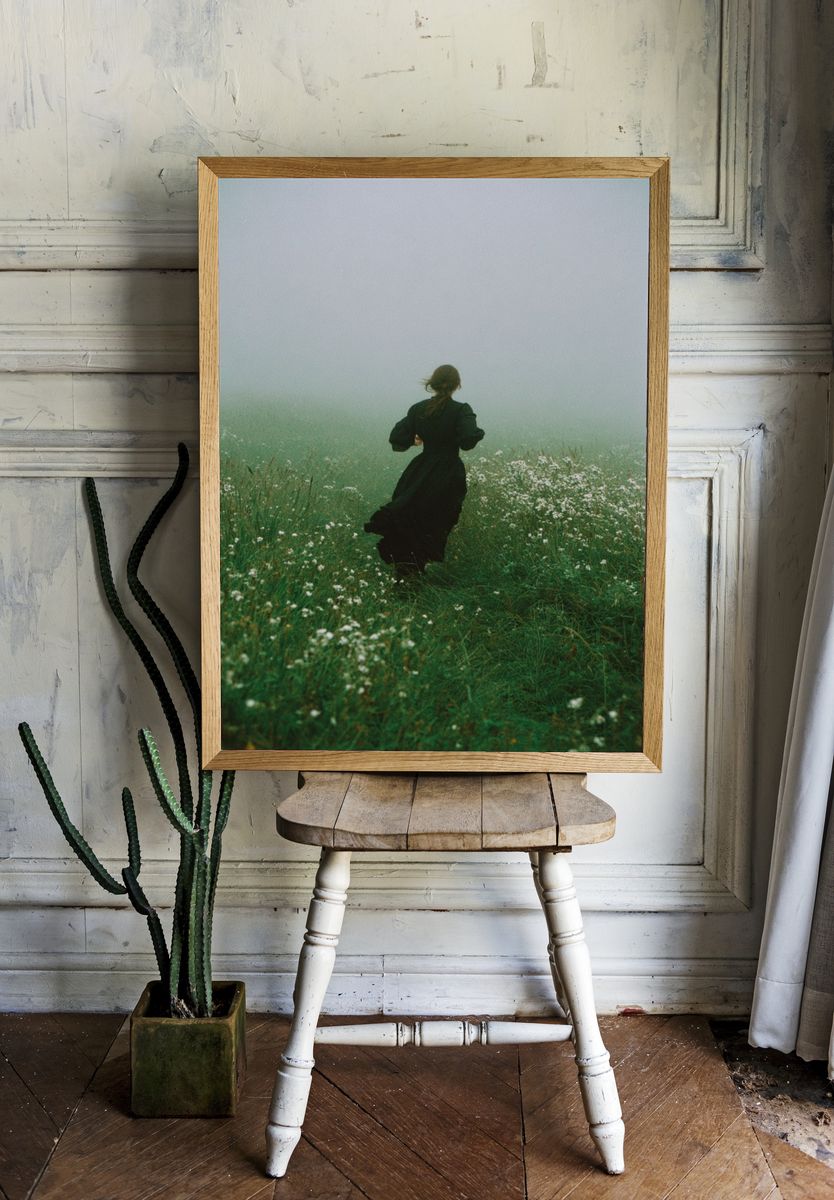 Woman in Black Dress — Fine Art Print room preview