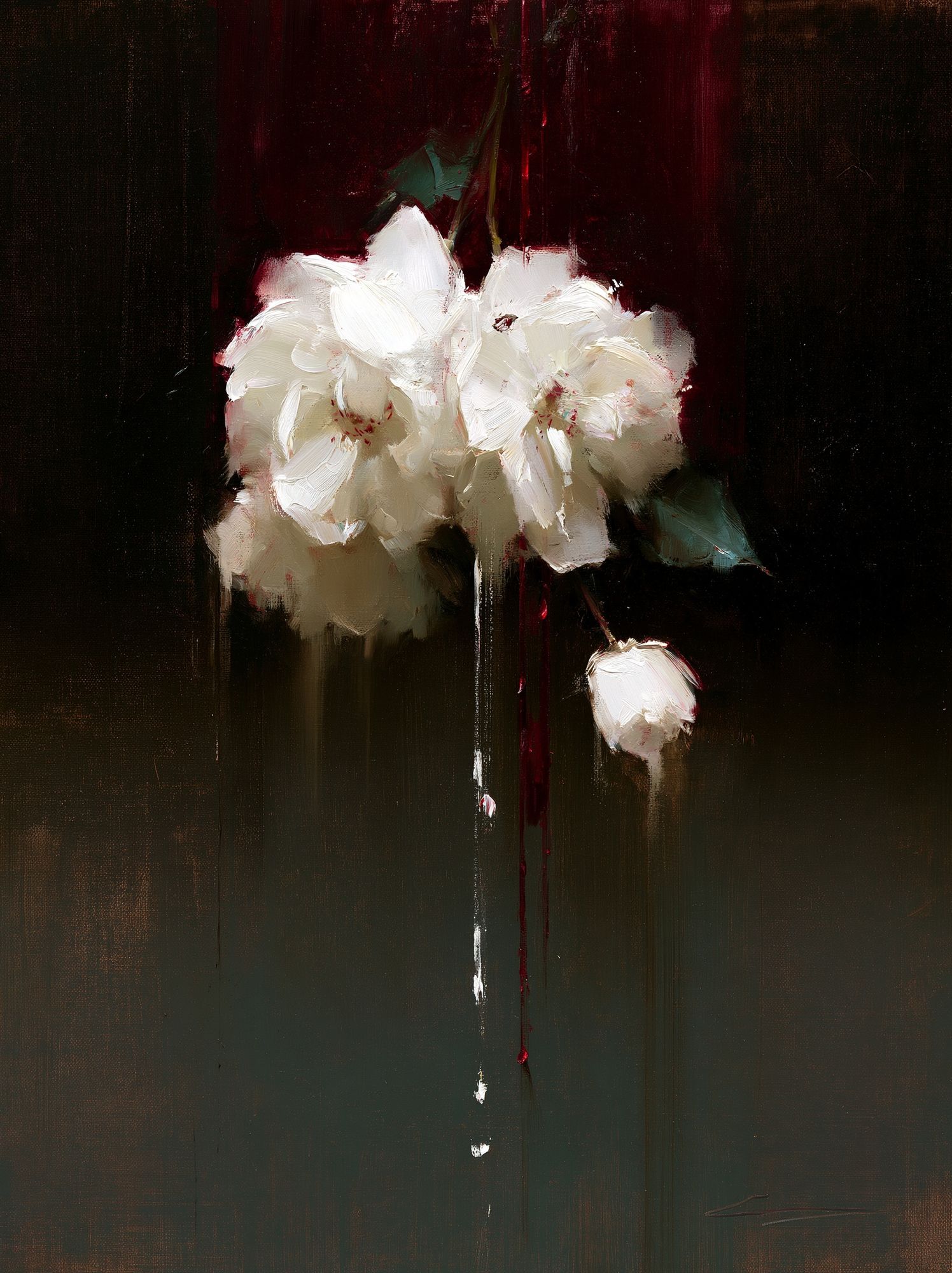 White Blossoms Fine-Art Poster. poster detail