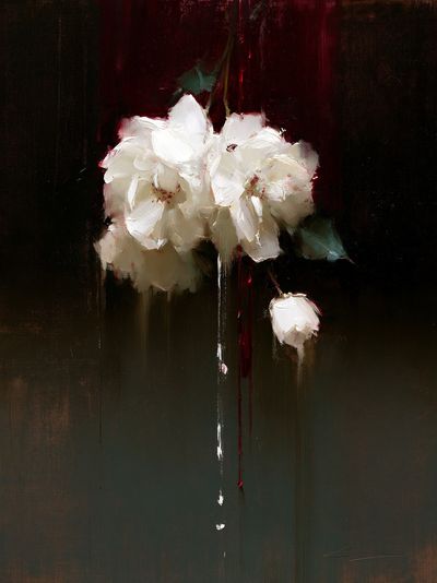 White Blossoms Fine-Art Poster. poster