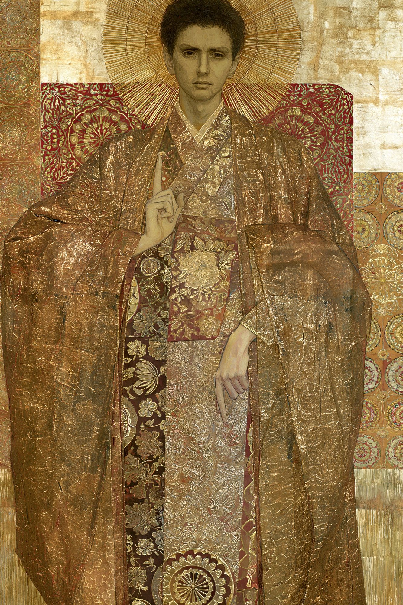 Golden Halo Portrait Fine-Art Print. poster detail