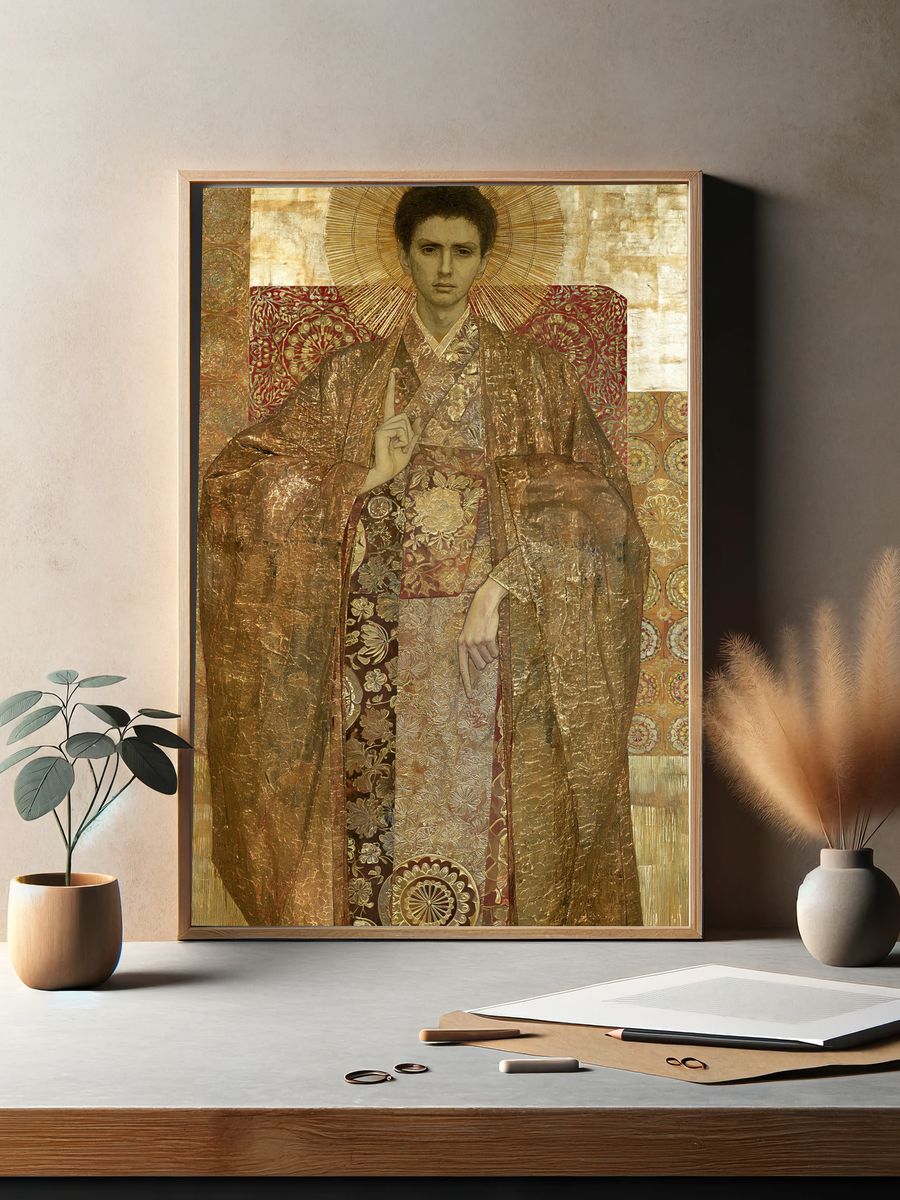 Golden Halo Portrait Fine-Art Print. — room view 2