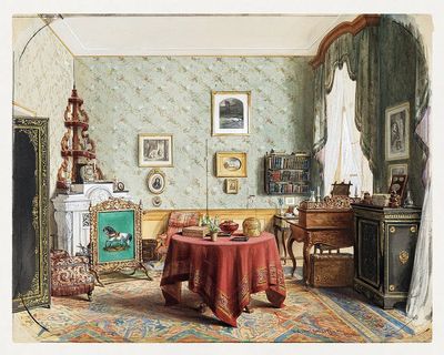 Elegant Vintage Interior — Fine Art Print. poster