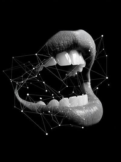 Abstract Mouth — Fine Art Print. poster