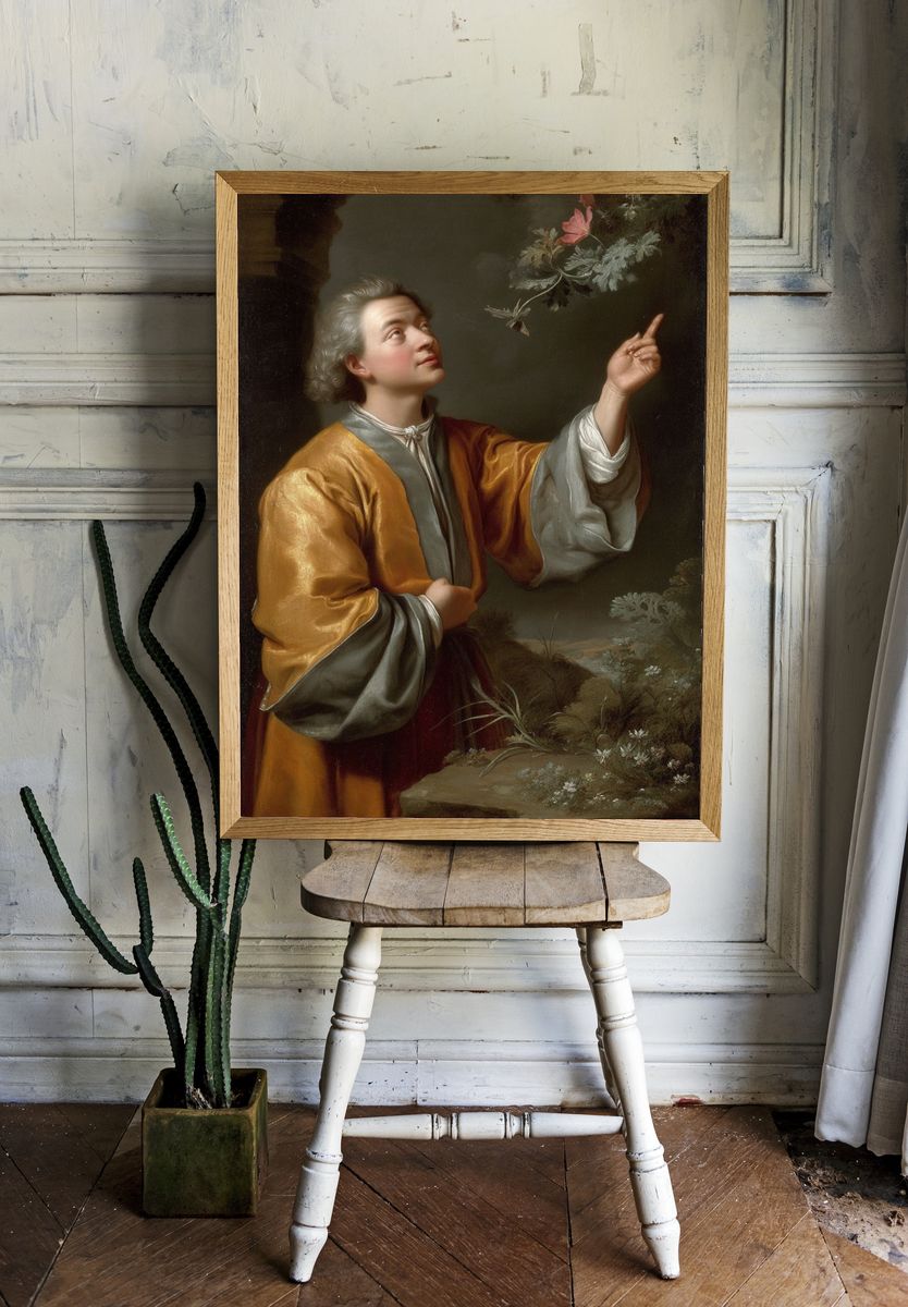 Young Man in Garden Fine-Art Print. room preview