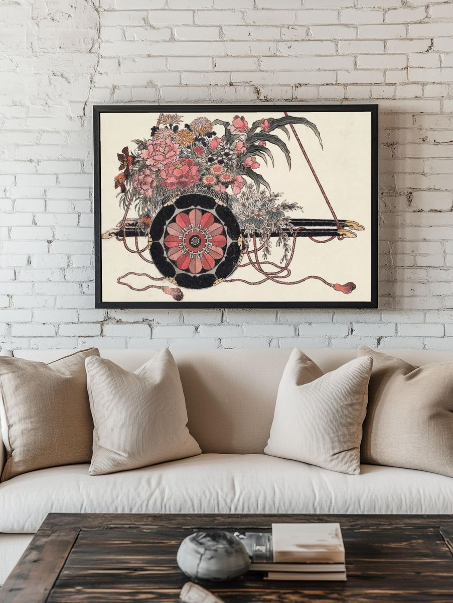 Floral Arrangement with Decorative Shield Poster room preview