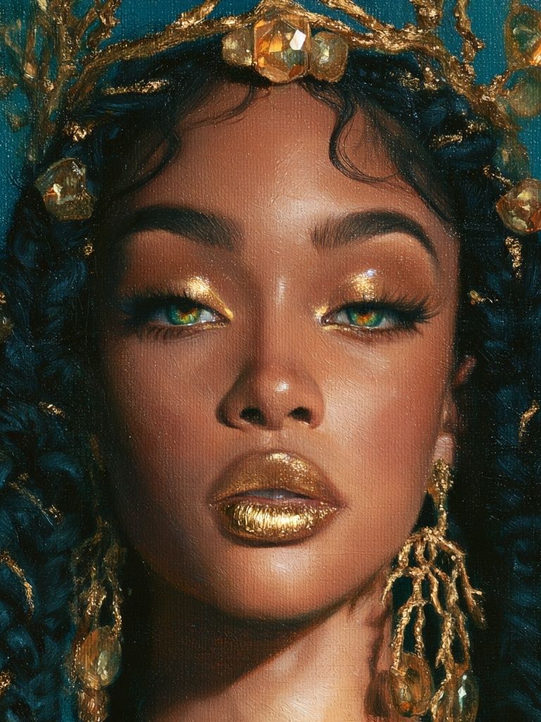 Gilded Portrait Fine-Art Poster. poster detail