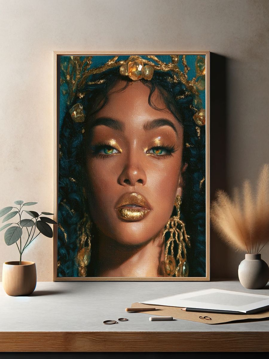 Gilded Portrait Fine-Art Poster. — room view 2