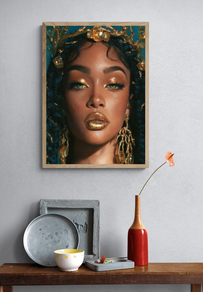 Gilded Portrait Fine-Art Poster. — room view 3