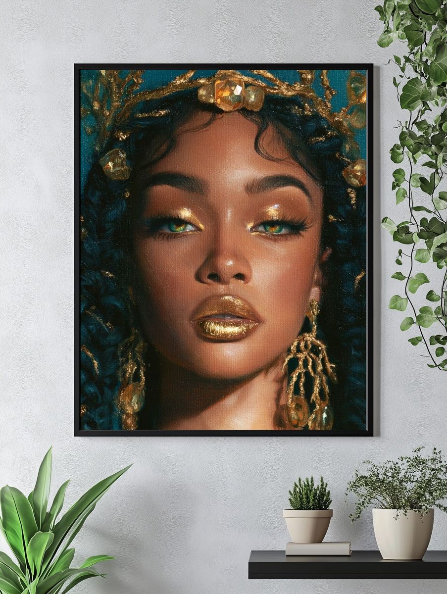 Gilded Portrait Fine-Art Poster. — room view 4