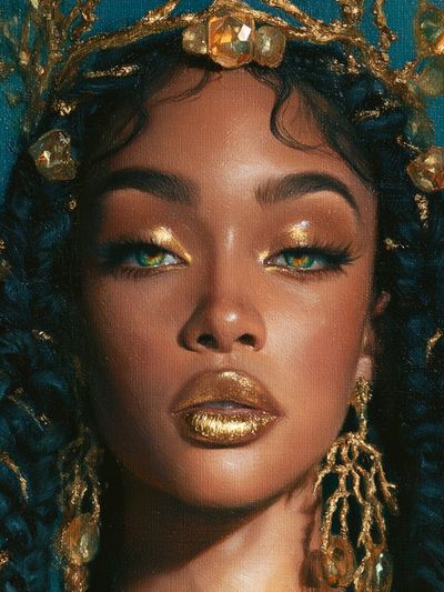 Gilded Portrait Fine-Art Poster. poster