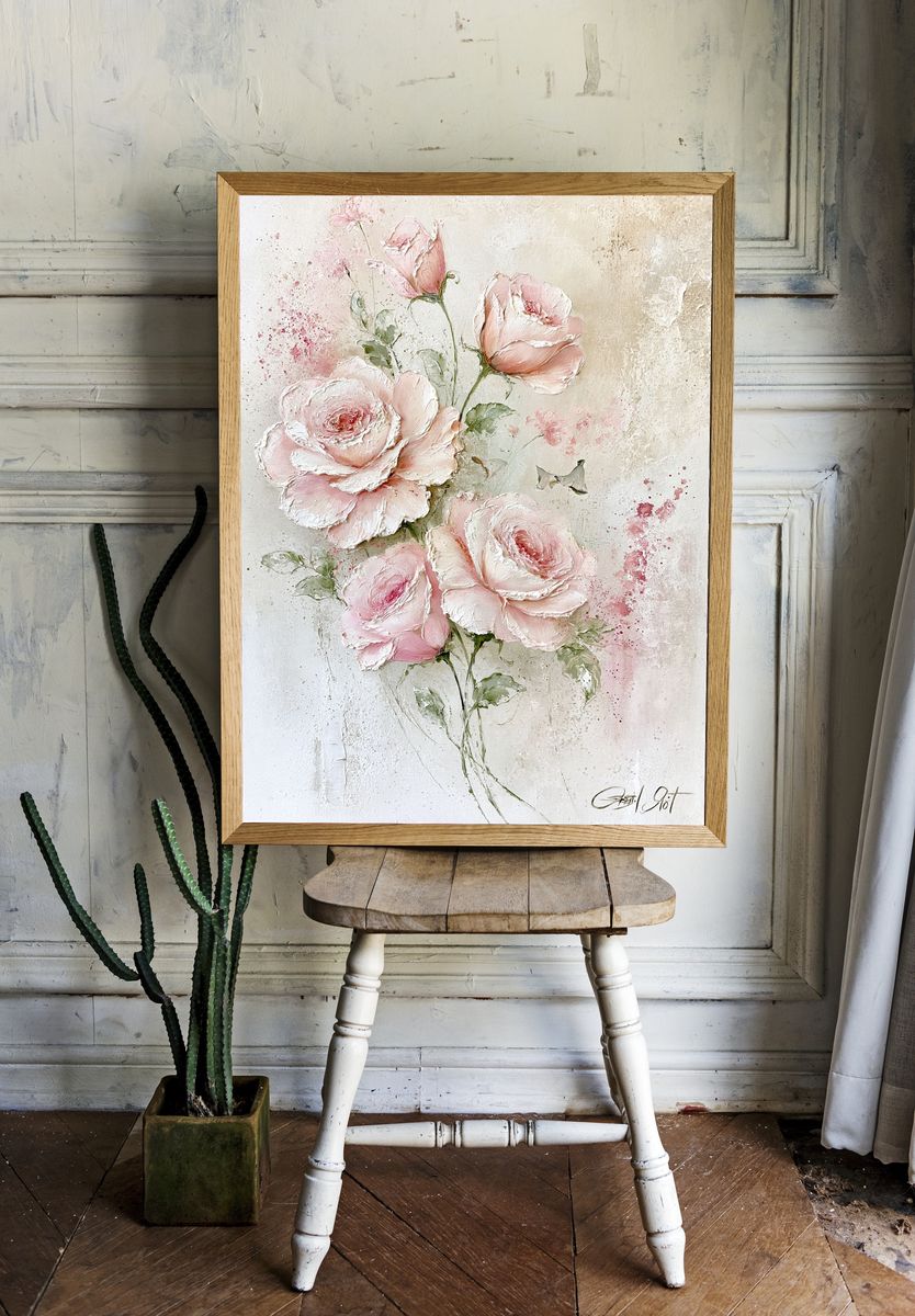 Blush Roses Fine-Art Print. — room view 1