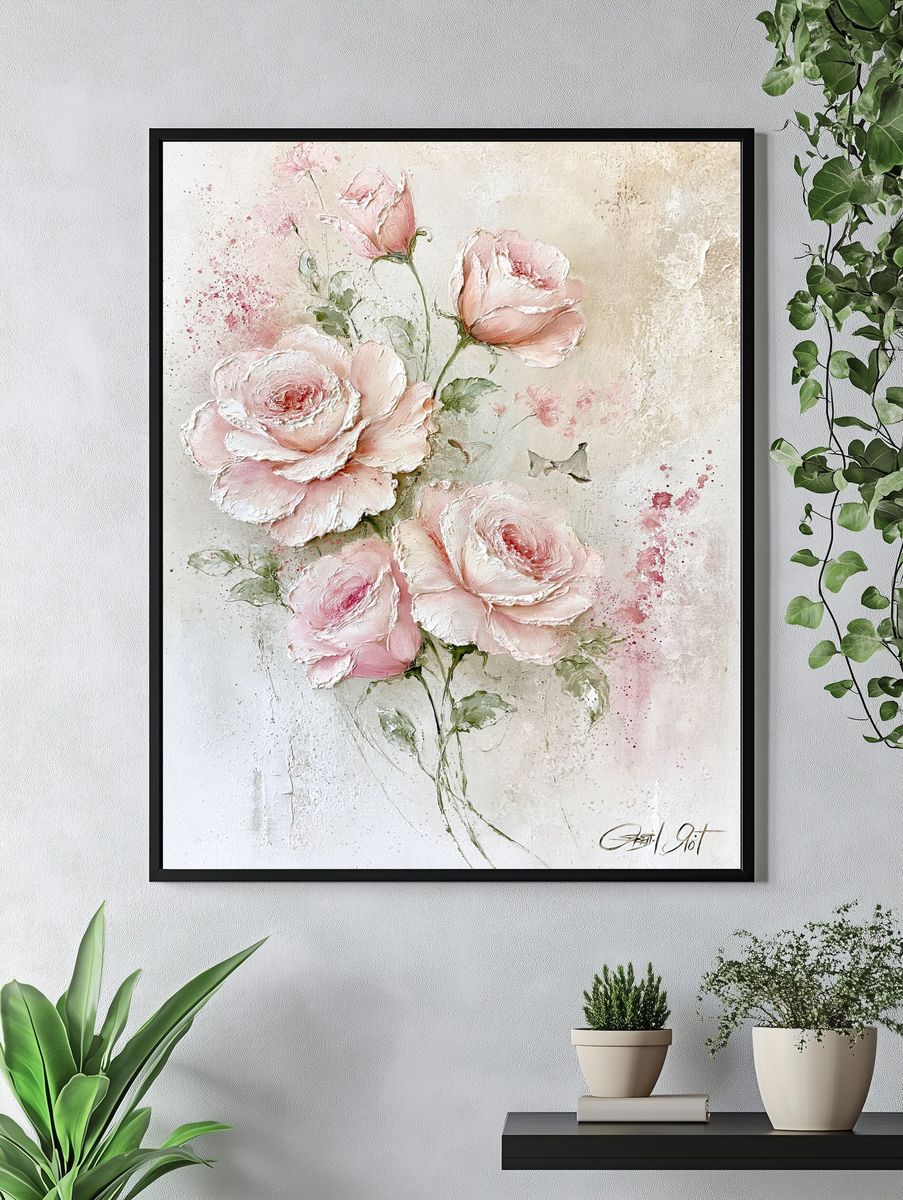 Blush Roses Fine-Art Print. — room view 4
