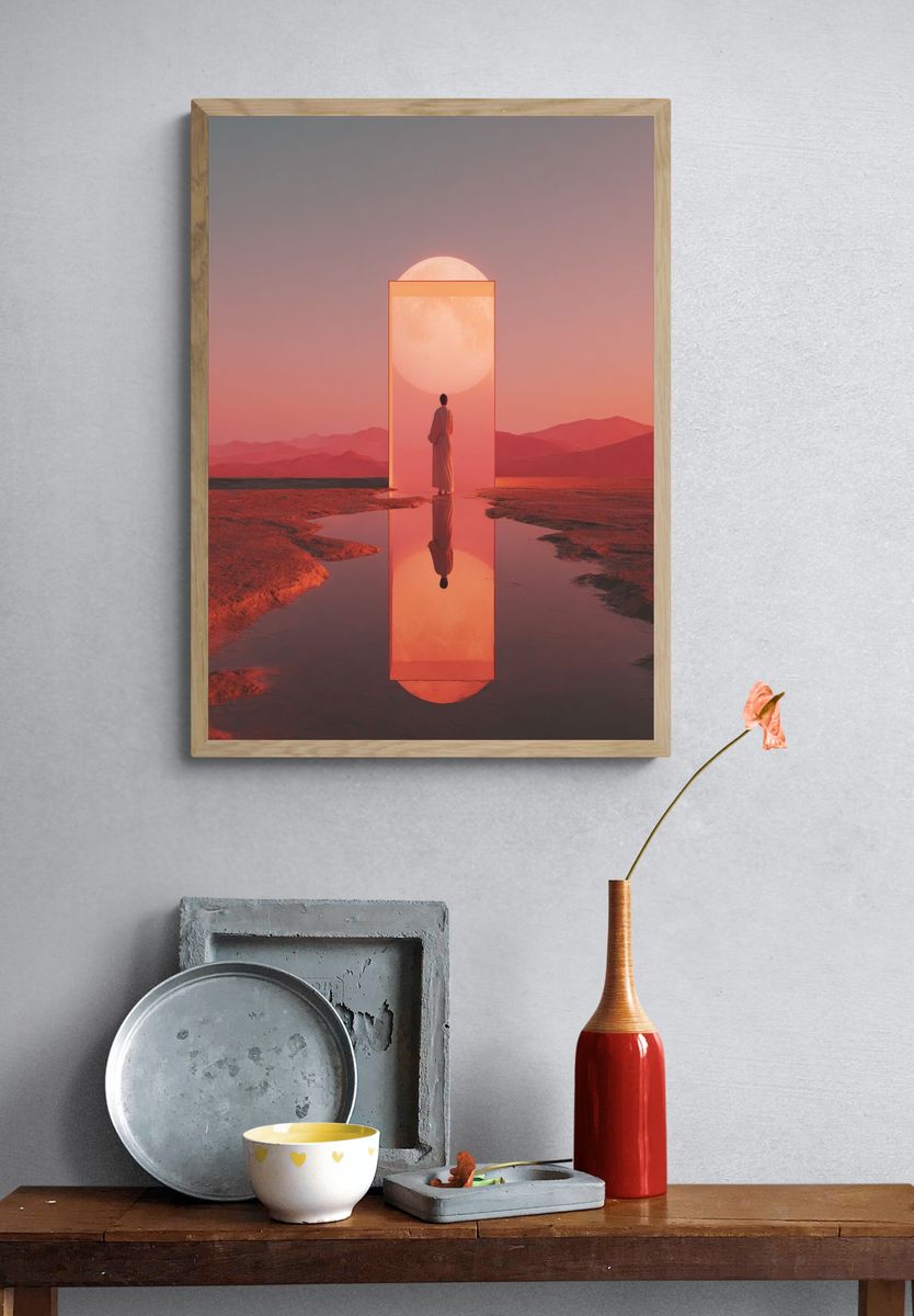 Mystical Moon Portal — Fine Art Print. — room view 3