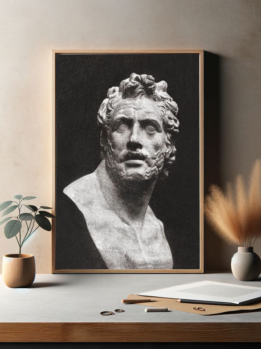 Classical Sculpture Bust — Fine Art Print. — room view 2