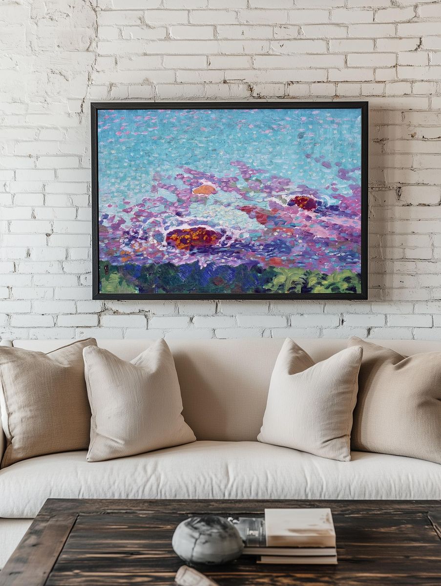 Ocean Coast painting high resolution room preview