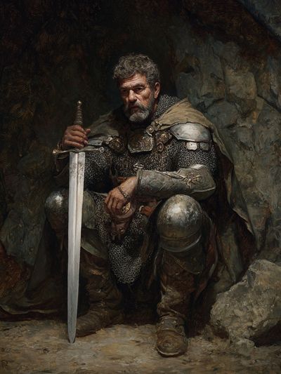 Armored Knight — Fine-Art Print. poster