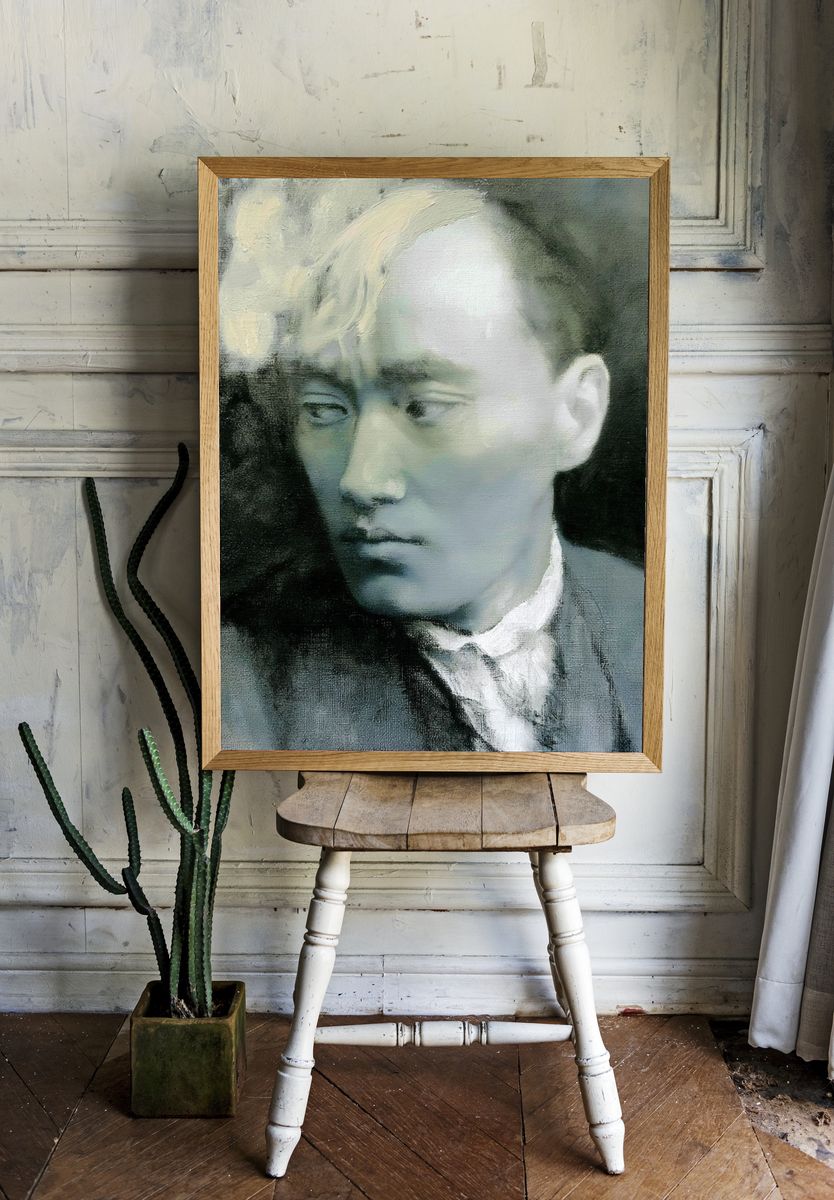 Contemplative Portrait Fine-Art Poster. — room view 1
