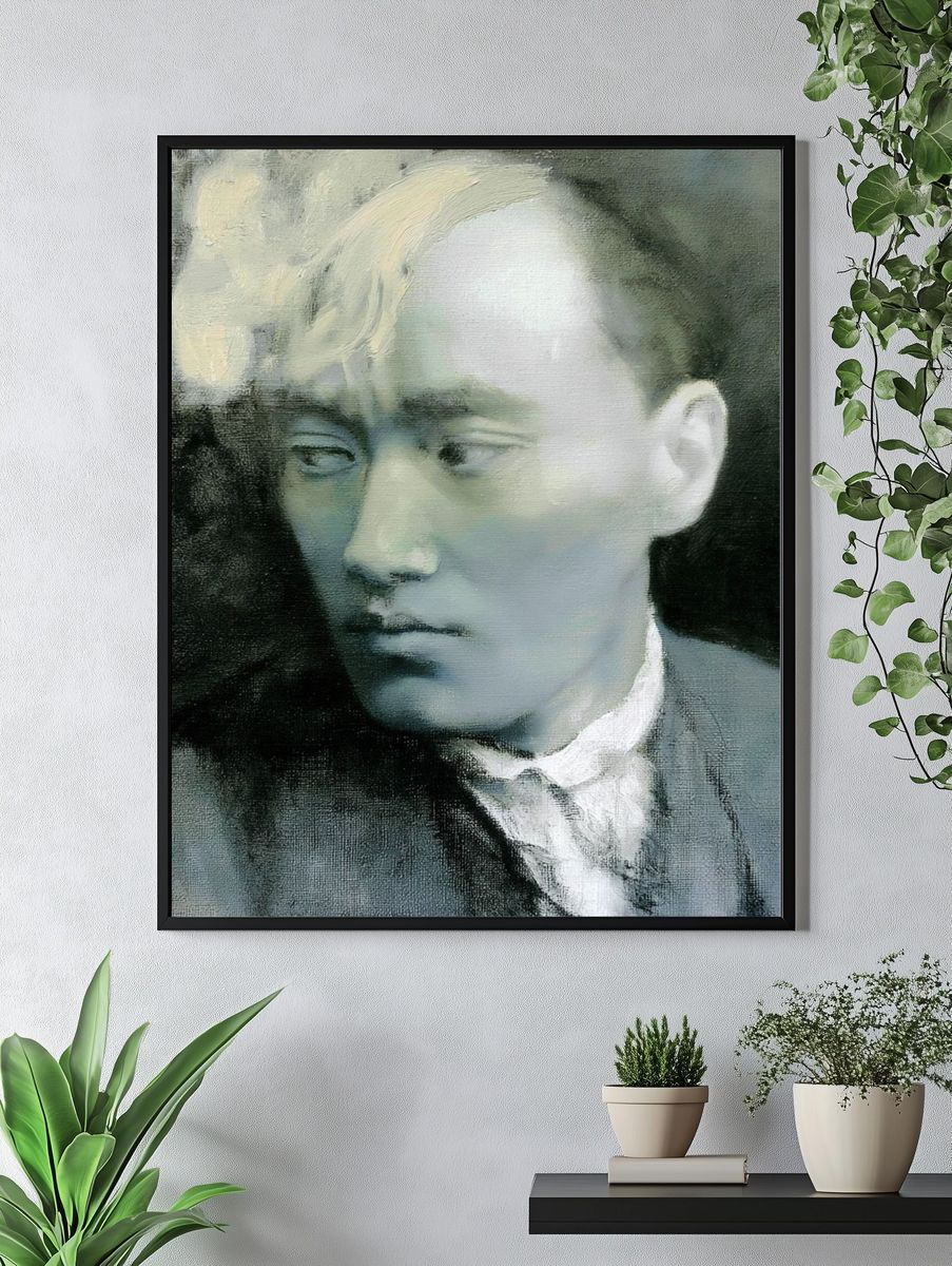 Contemplative Portrait Fine-Art Poster. — room view 4