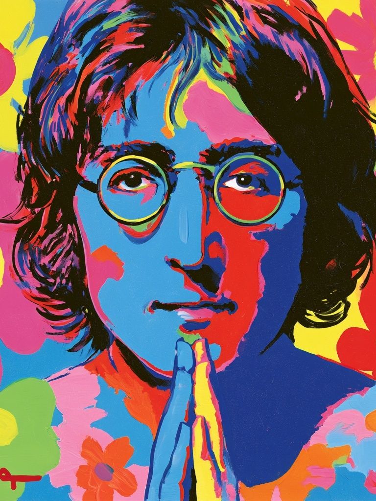 John Lennon Pop Art Poster. poster — fine-art art